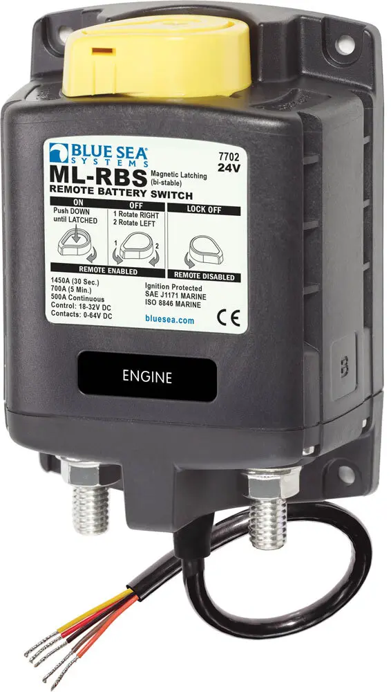 [7702B-BSS] ML-RBS Remote Battery Switch with Manual Control - 24V DC 500A