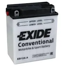 [EB12A-A] EXIDE Motorcycle Battery 12Ah 12V 165CCA with Acid Pack (135x80x160)