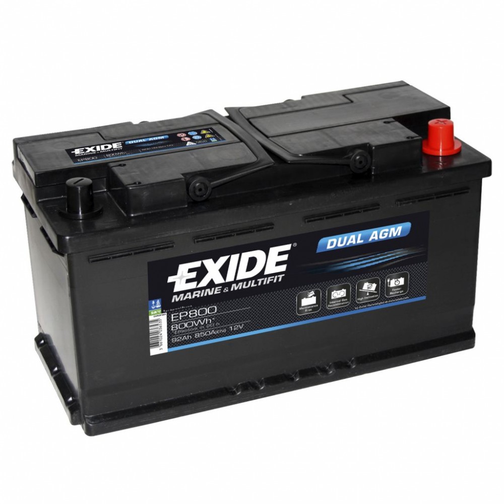 [EP800] EXIDE AGM Battery 95Ah 12V 850A(EN) (353x175x190mm)