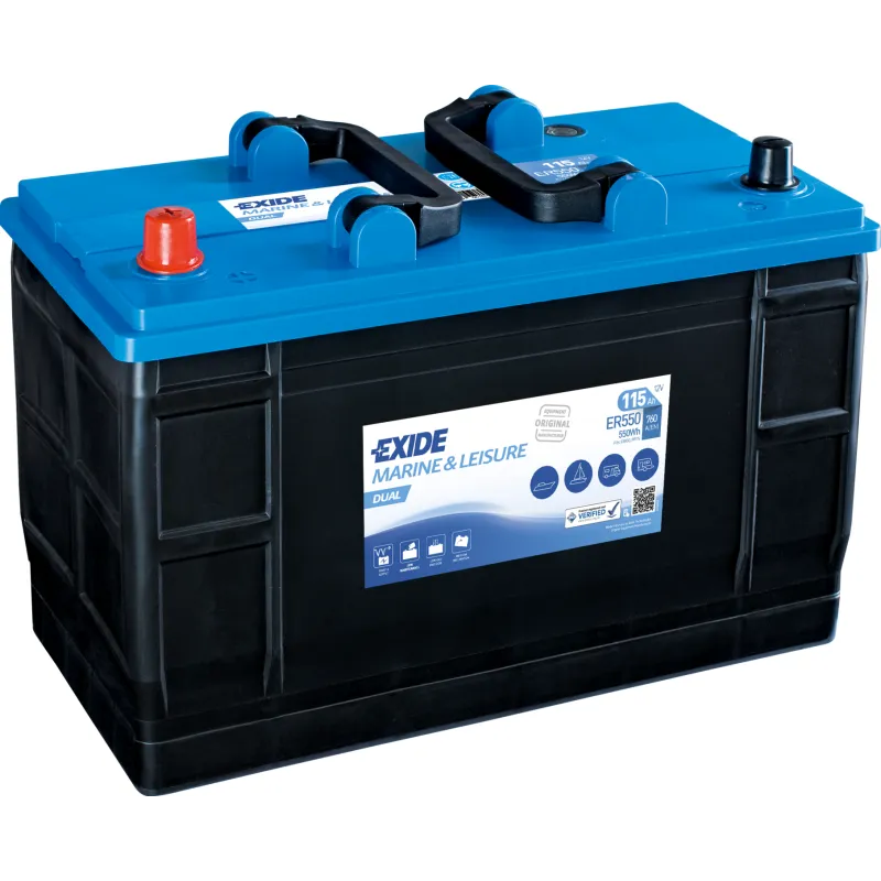 [ER550] EXIDE Marine & Multifit Dual Battery 12V 115Ah 760A(CCA) (350x175x235mm)