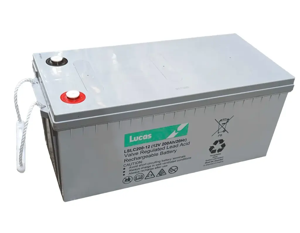 [LSLC200-12] LUCAS VRLA CYCLIC Battery 12V 200Ah (522x240x223mm)