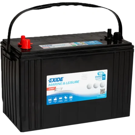 [EM960] EXIDE Marine & Leisure Battery 12V 100Ah 800CCA(A) Start AGM (330x173x240)