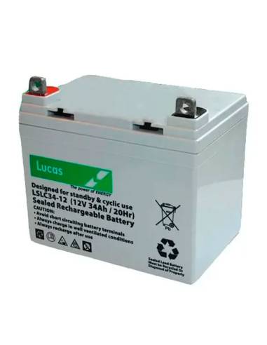 [LSLC34-12] LUCAS VRLA CYCLIC Battery 12V 34Ah VRLA (196X130X168mm)